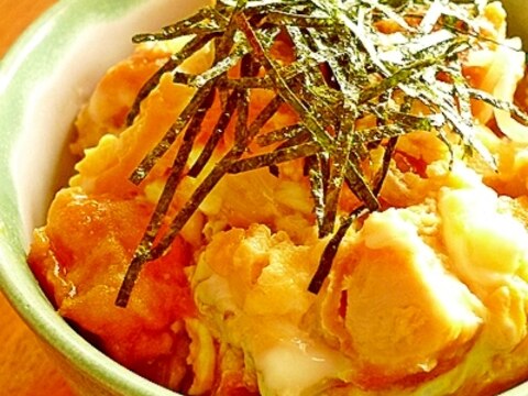 冷凍から揚げの親子丼☆